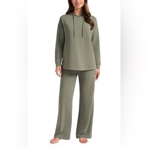 NWT Max & MIA Dark Sage Hoodie and Pants Lounge Set - Size L - soft and comfy